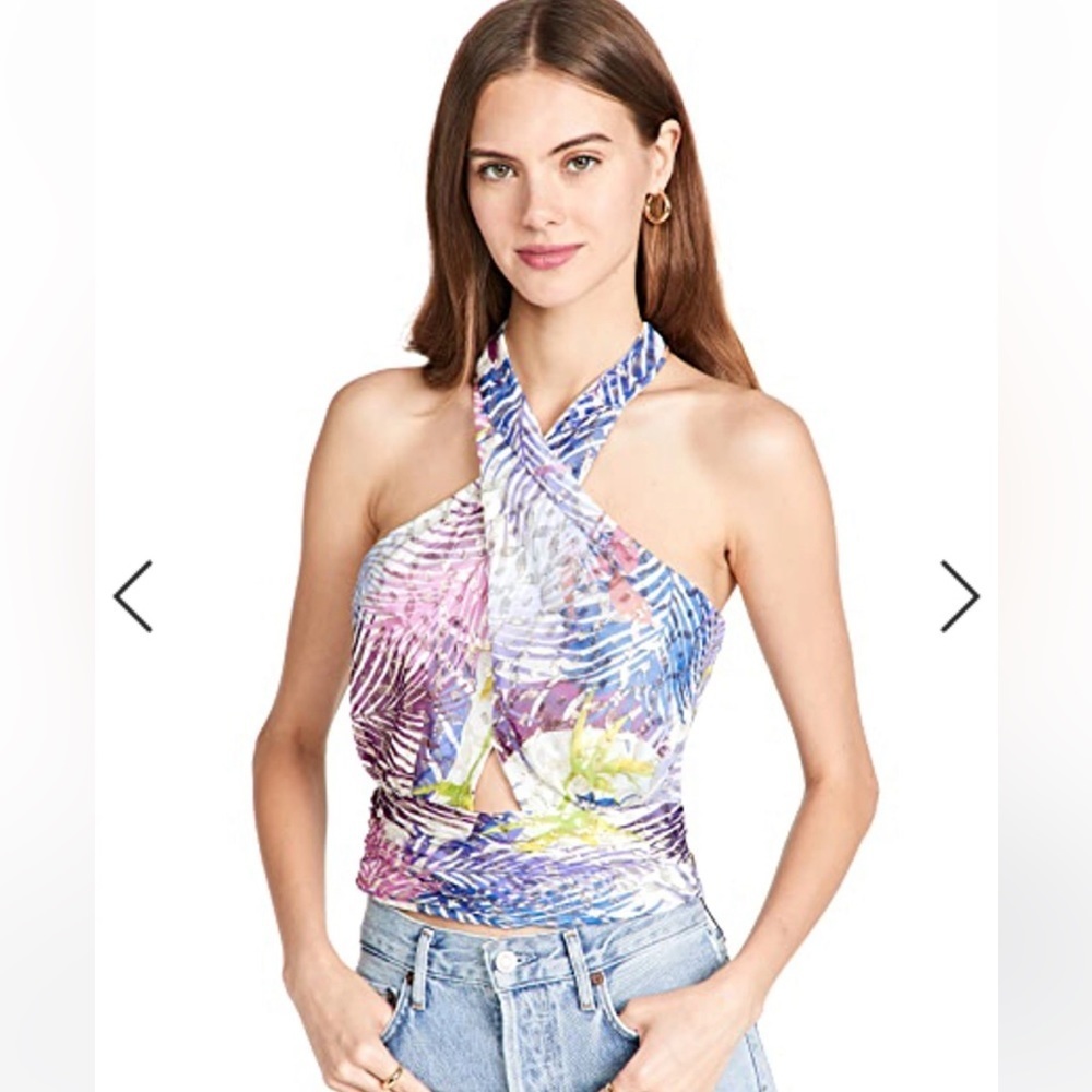 Ramy Brook Printed Louisa Top NWT Large